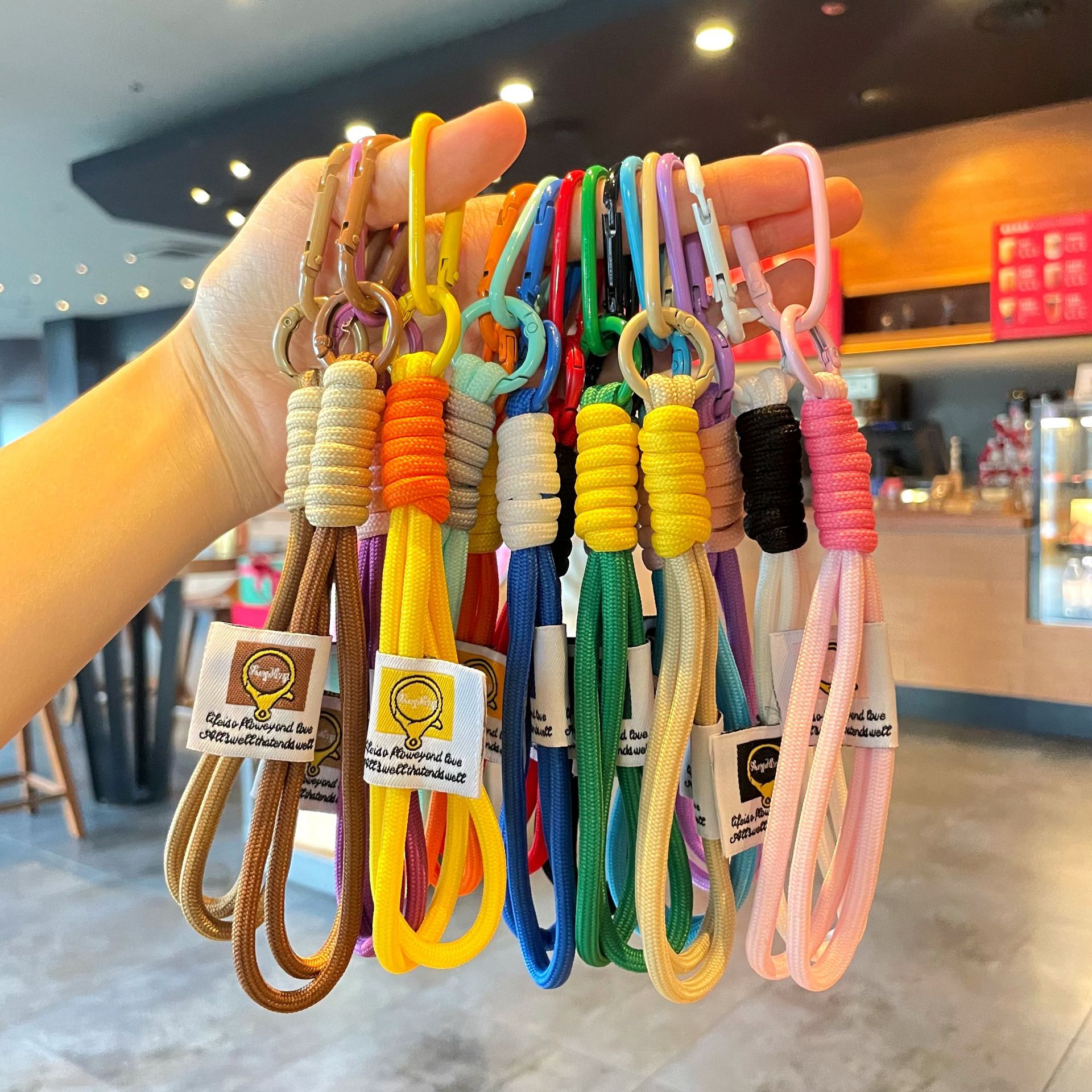 Colorful Braided Paracord Wrist Lanyard