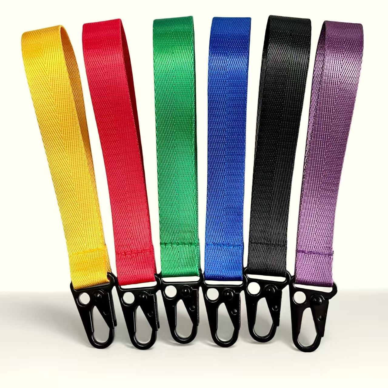 Adjustable Fabric Wrist Strap Keychain