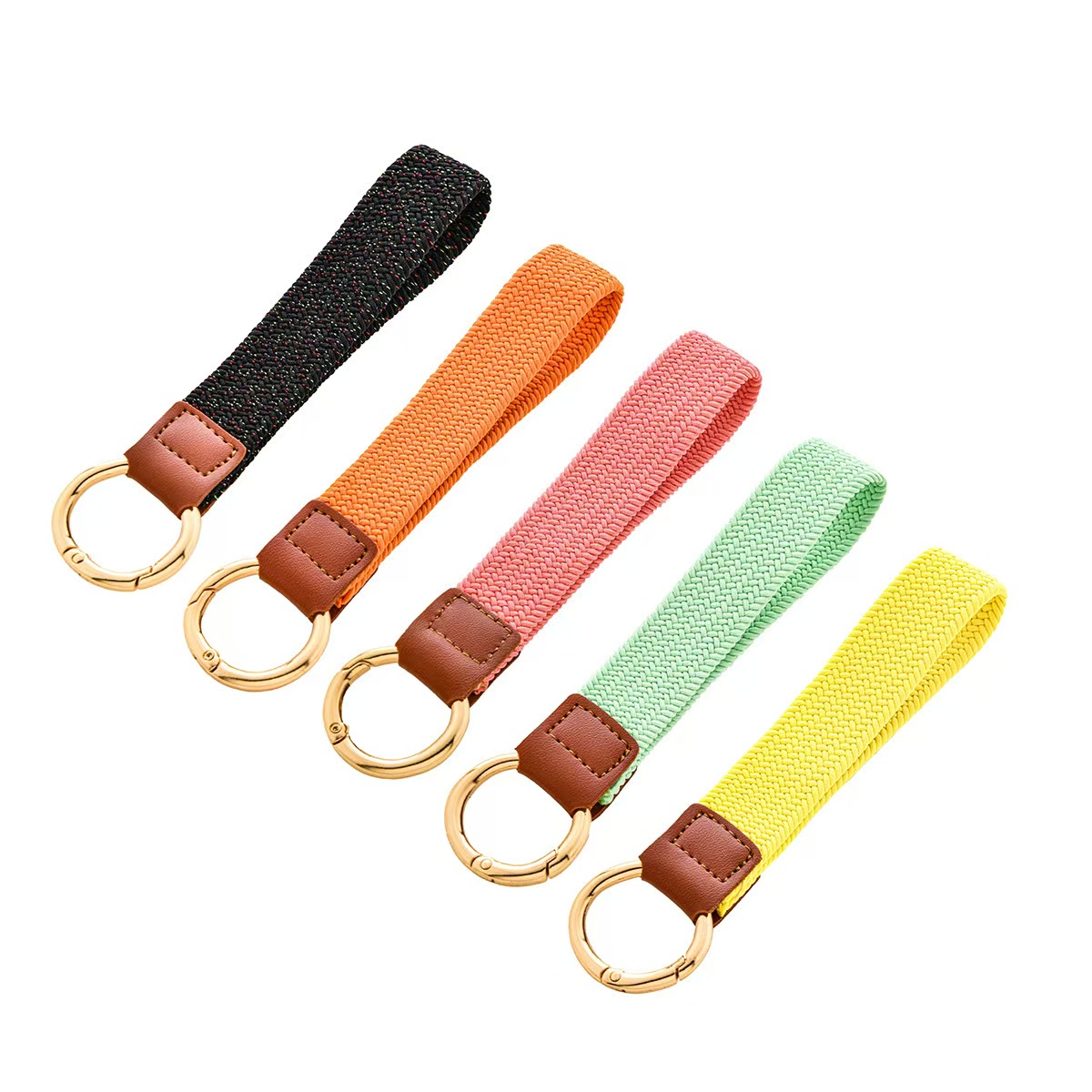 Custom Logo Woven Strap Keychain1