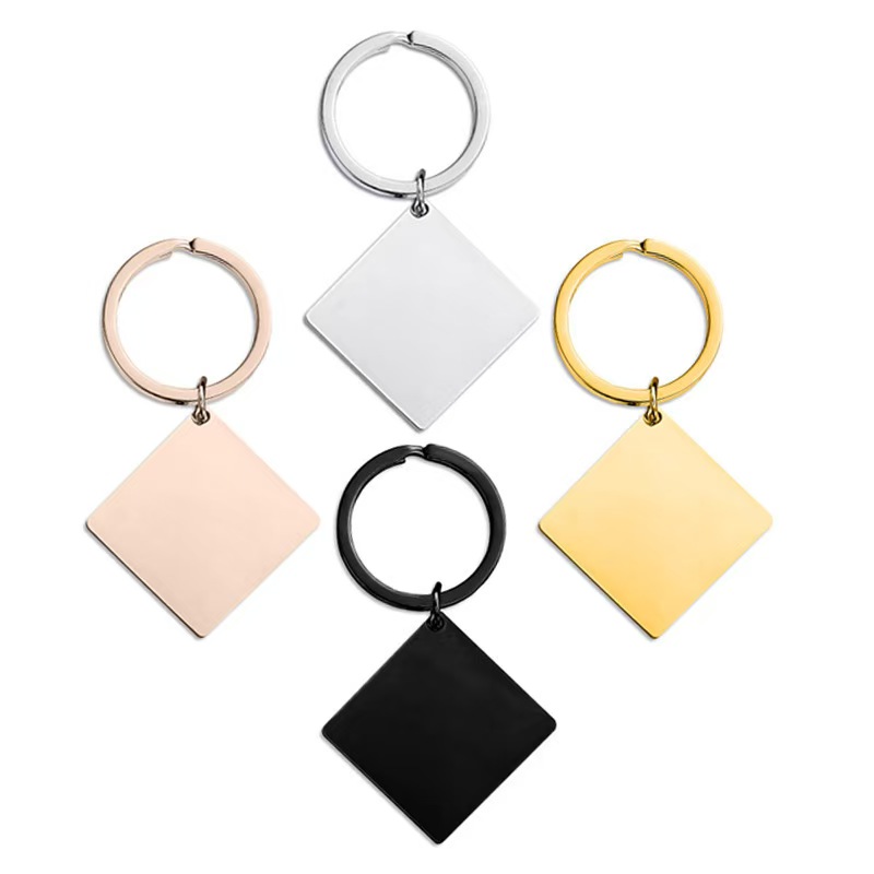 Minimalist Blank Metal Key Tag