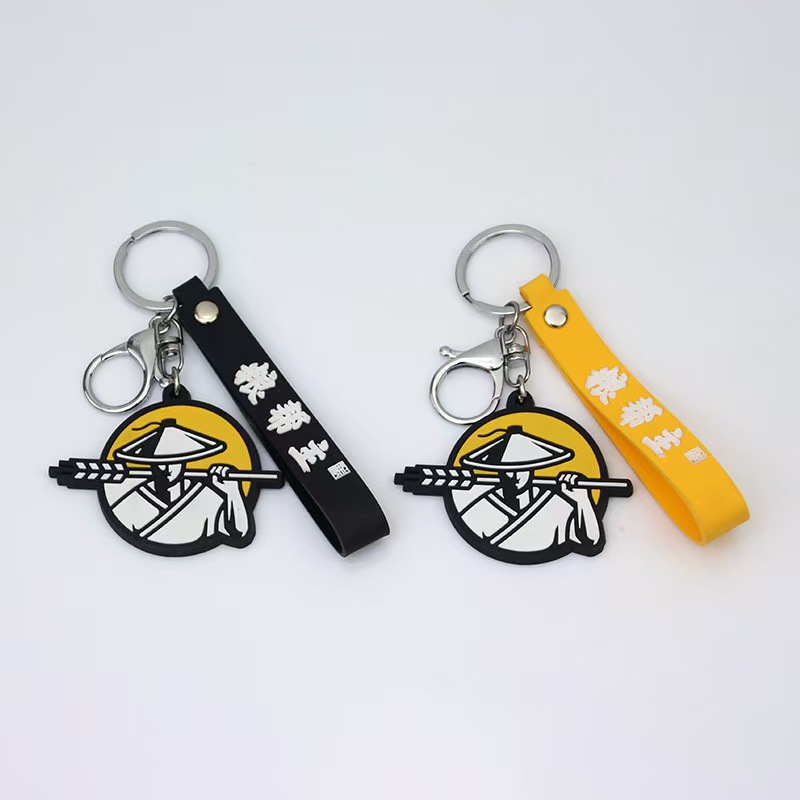Personalized Anime Samurai Soft PVC Keychain